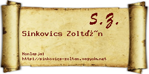 Sinkovics Zoltán névjegykártya