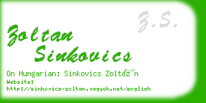 zoltan sinkovics business card